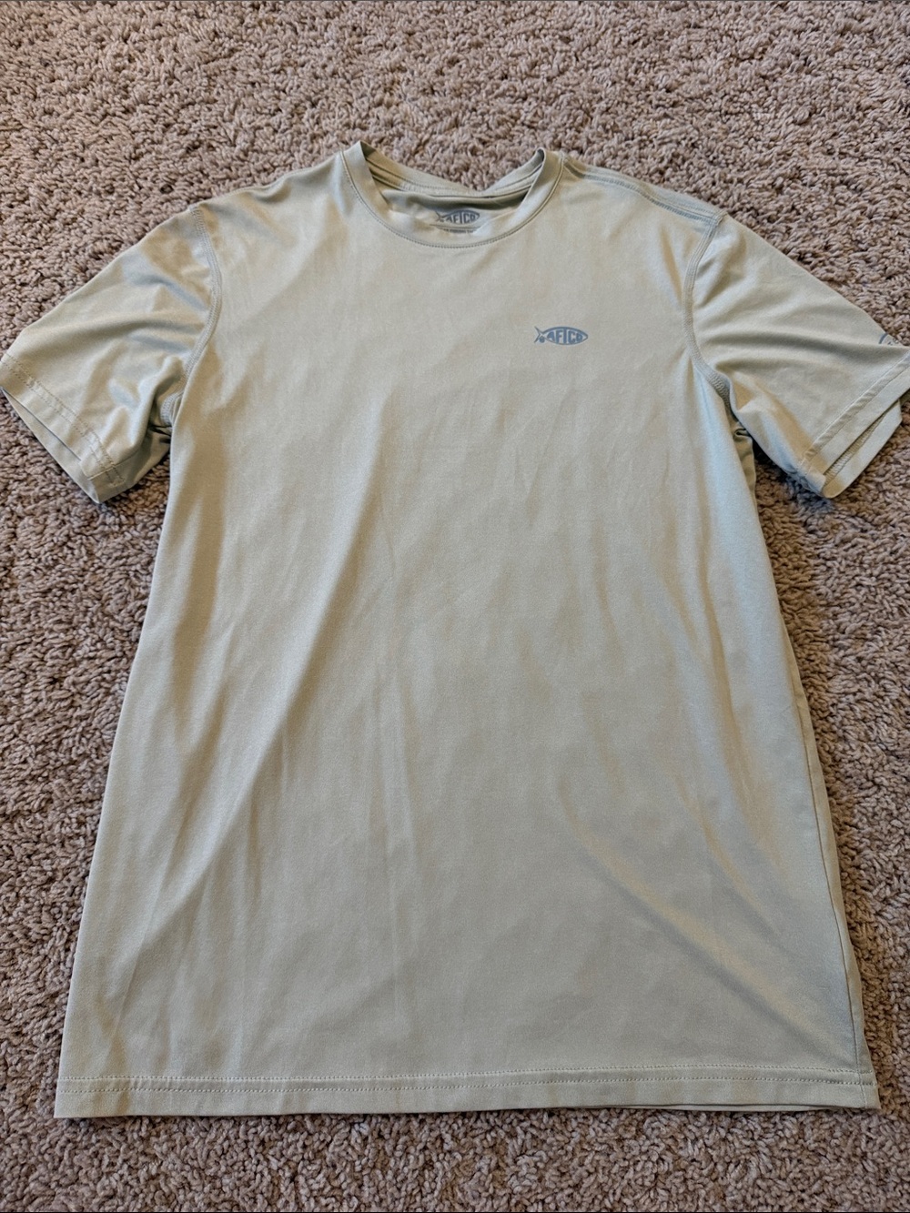 AFTCO Kids Sage Green Short Sleeve Performance Tee
